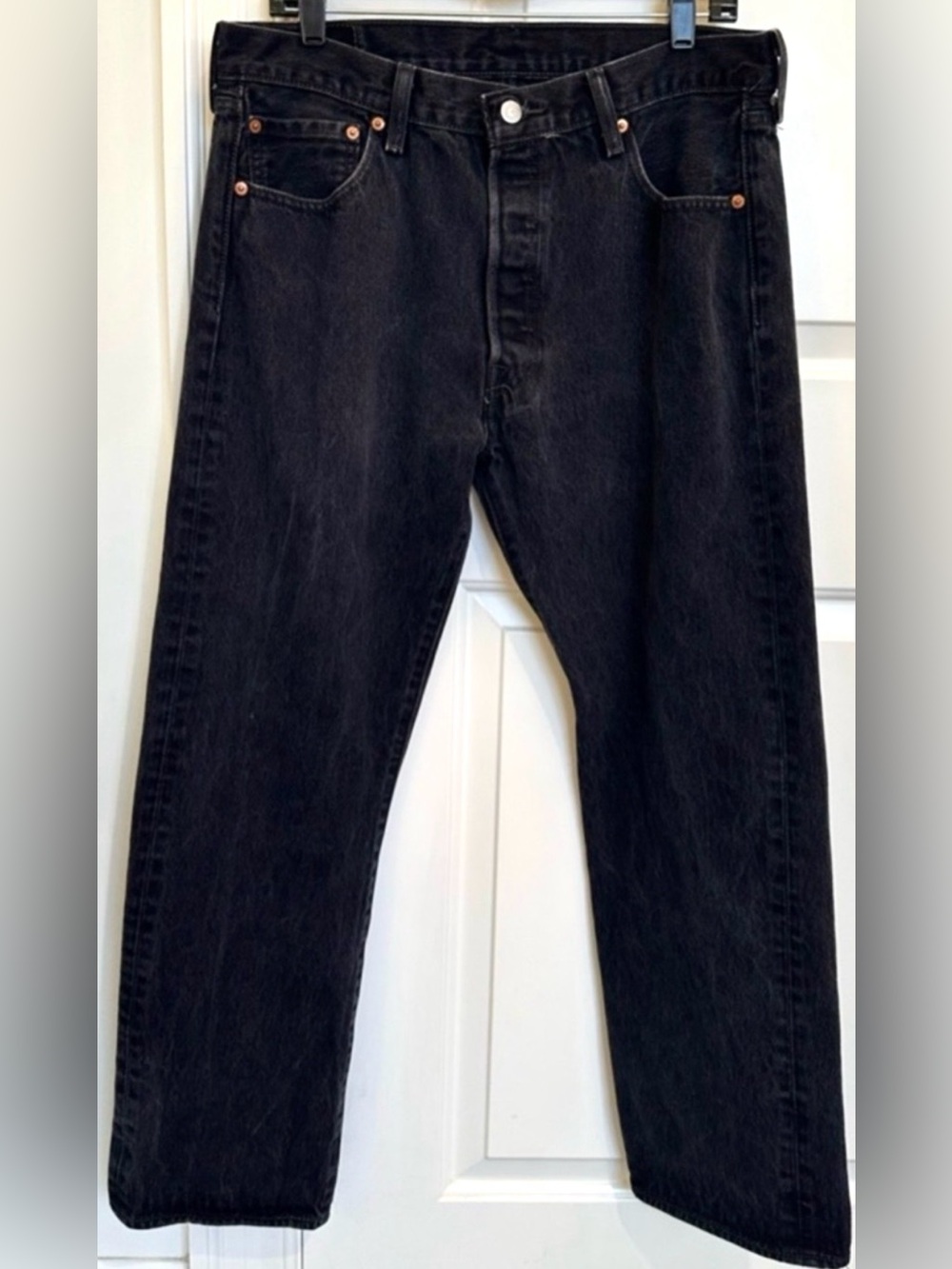 Levi’s 501 Original Fit Black Jeans 36x30 Button Fly Men’s Classic Denim